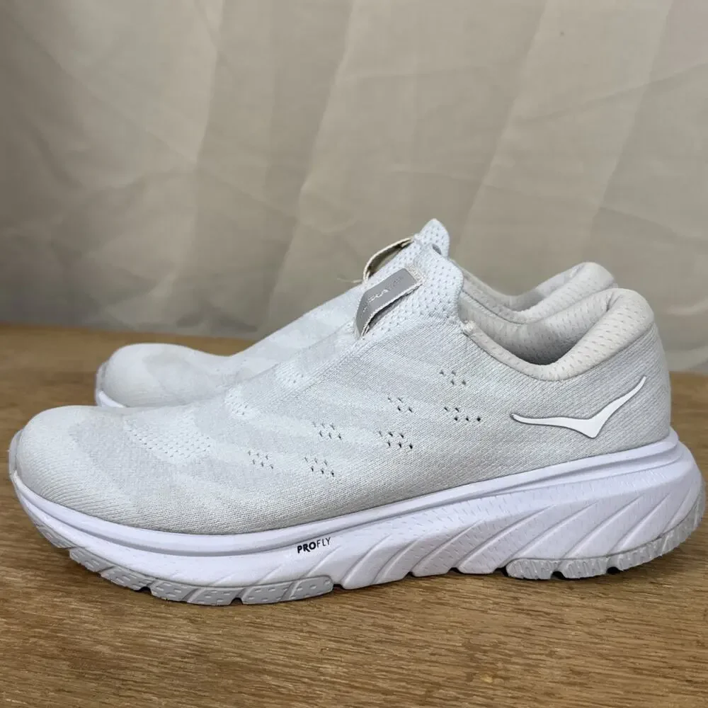 Hoka One One Cavu 3 Womens Size 7.5 White Walking Running Slip On Shoes Sneakers